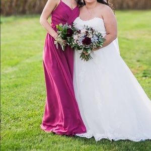Mulberry Aline Chiffon Bridesmaid Dress